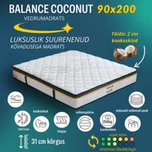 Balance Coconut madrats - Mõõdukas jäikus